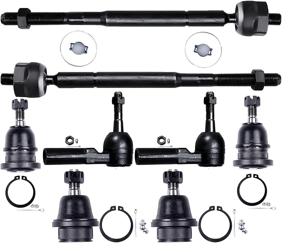 LSAILON 8pcs Front End Kit Inner & Outer Tie Rod Ends Upper And Lower Ball Joints Fit For 2005-2015 For Toyota For Tacoma