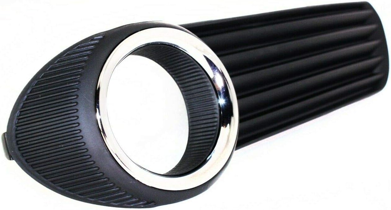 DAT AUTO PARTS Front Left Driver Side Bumper Insert Fog Light Bezel Cover Grille Trim Replacement for 2008-2010 Toyota Avalon Matte-Black with Chrome Ring Smooth TO1038140 5204007020