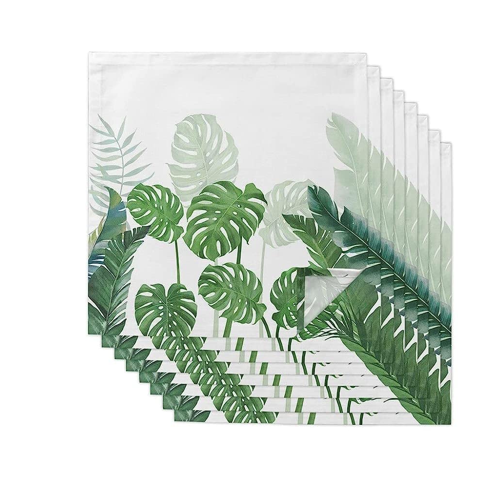 Serviettes en tissu tropical Monstera pour banquet festif et dîner