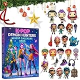 Demon Hunters Advent Calendar Keychain Countdown, Includes 24 3D Keyring Toys Gifts, Halloween Christmas Decorations for Kids Adults Teens