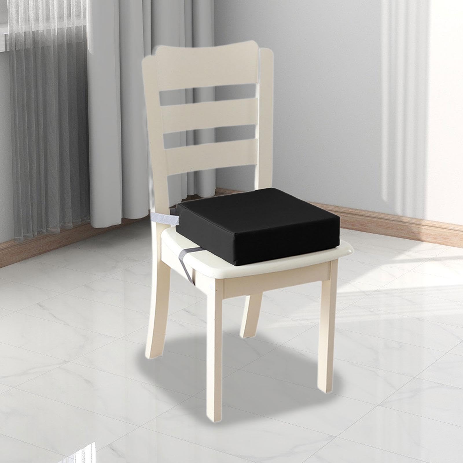 Asiento Elevador para Niños, Cojín para Mesa de Comedor, Diseño Antideslizante para Niños, Negro, Individual