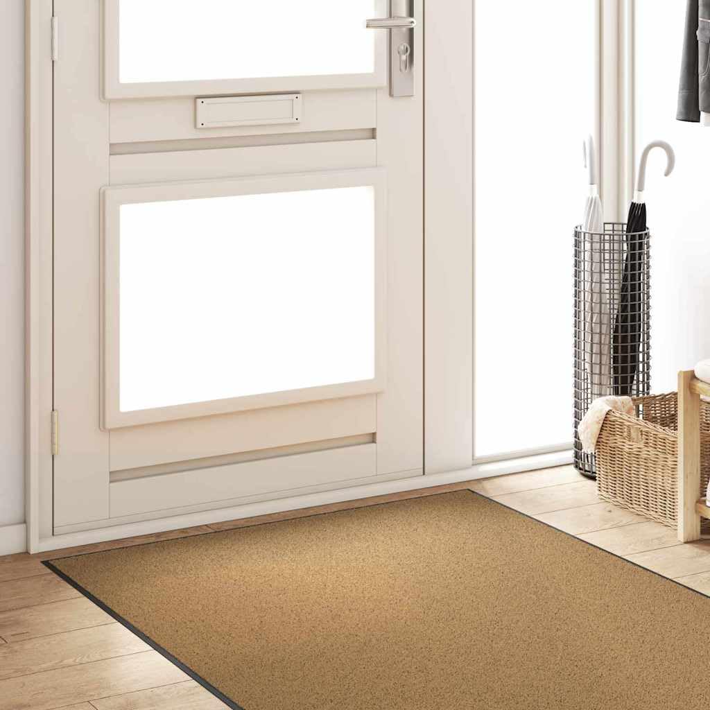 Fußmatte Creme Schwarz 120 x 300 cm Schmutzfangmatte