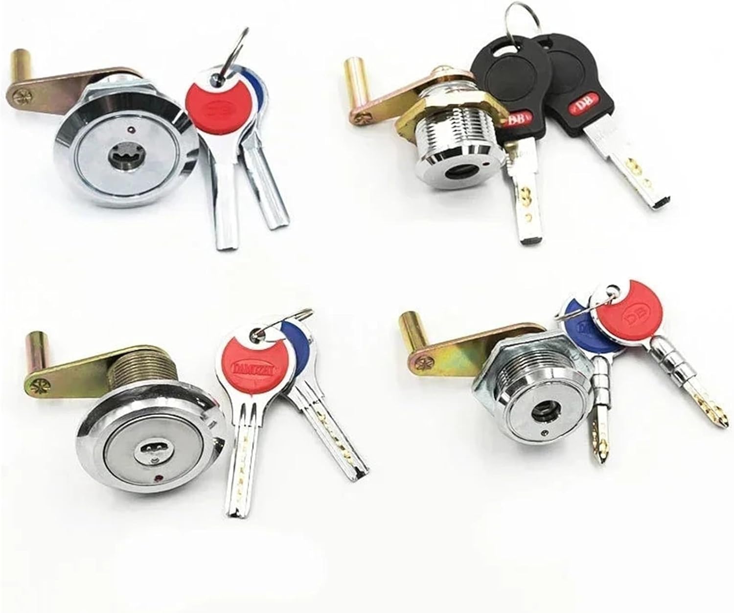 Brass Cabinet Cam Lock with 2 Computer Keys for Safe Box Door Drawer Equipment JA72 1Pcs(210-32A)