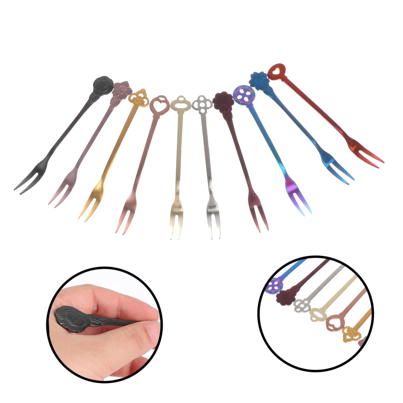 Alipis 30pièces Fourchettes à Fruits Acier Pour Desserts Et Apéritifs Ustensiles De Table Pour Et Buffets