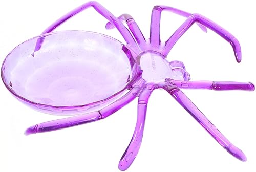 Alipis Plato de araña, bandeja de servir en forma de araña de Halloween, plato de frutas de plástico, bandeja decorativa de postre para decoración