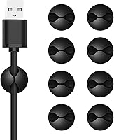 Vista 7 de CHEFBEE 8 Pack Adhesive Cable Clips, Cable Cord Holder Organizer Management System for Desk, Wire Clips for All Your Computer, Electrical, Charging