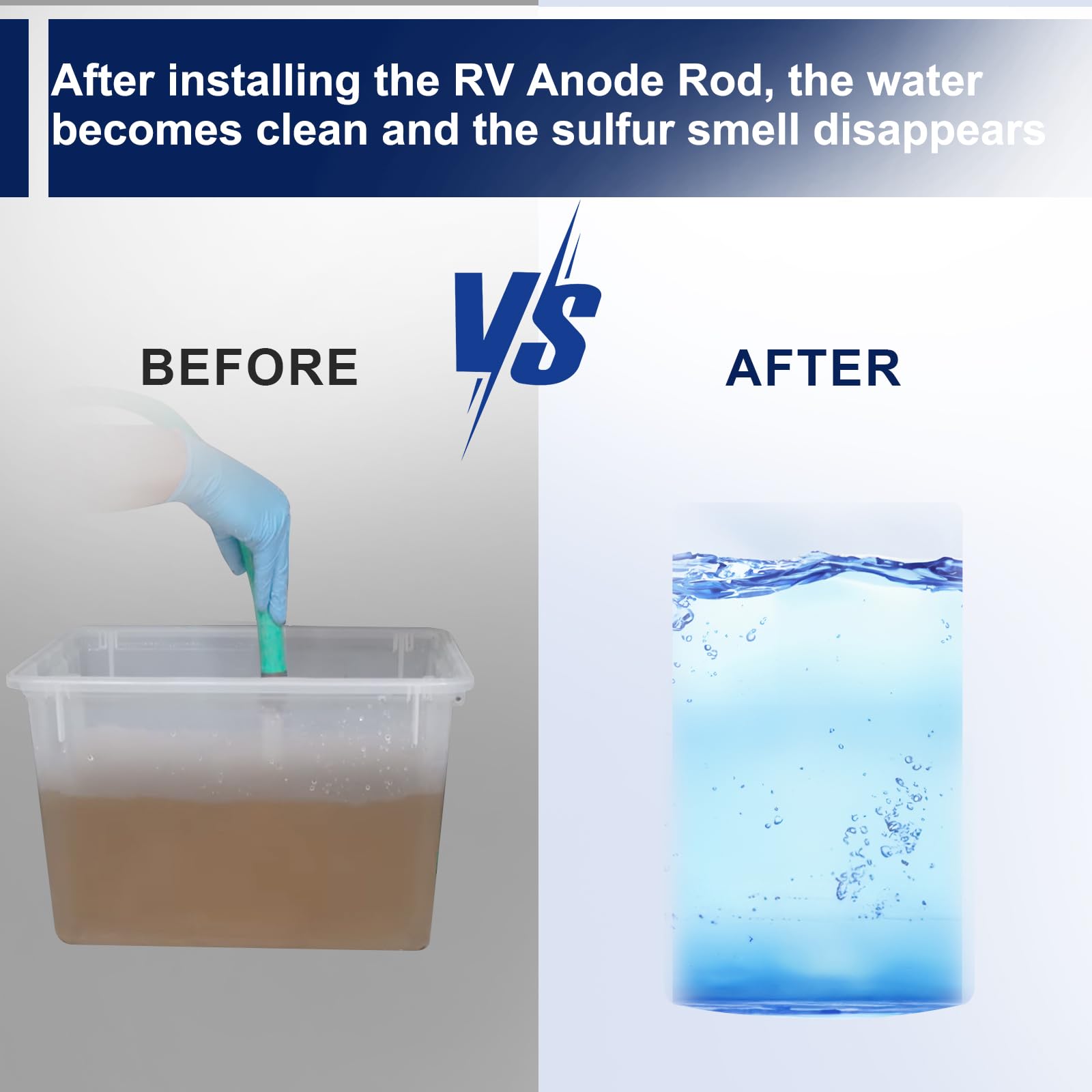 Varilla de ánodo para calentador de agua RV, paquete de 2, compatible con calentador de agua Suburban RV, barra de ánodo de magnesio para calentador de agua caliente, rosca NPT de 9.25 pulgadas de