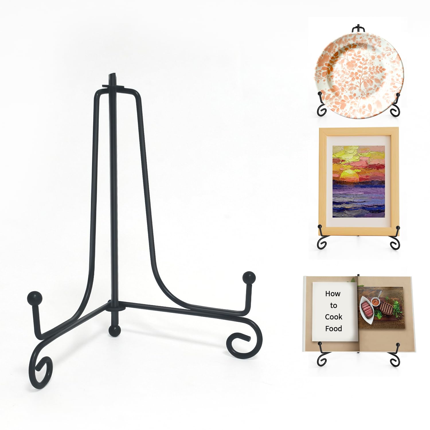 Photo 1 of AuroraMorn Iron Plate Stands (4-Pack)