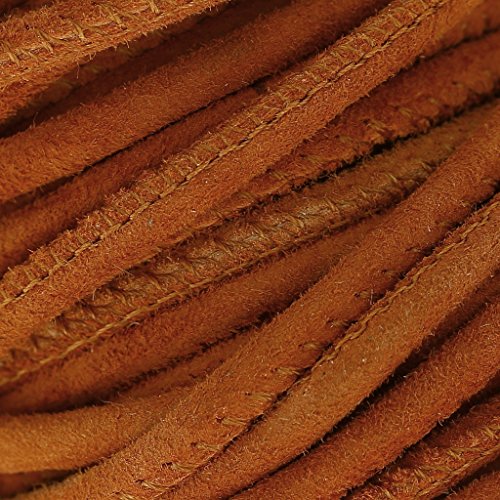 Cordone cuoio in pelle scamosciata con cucitura