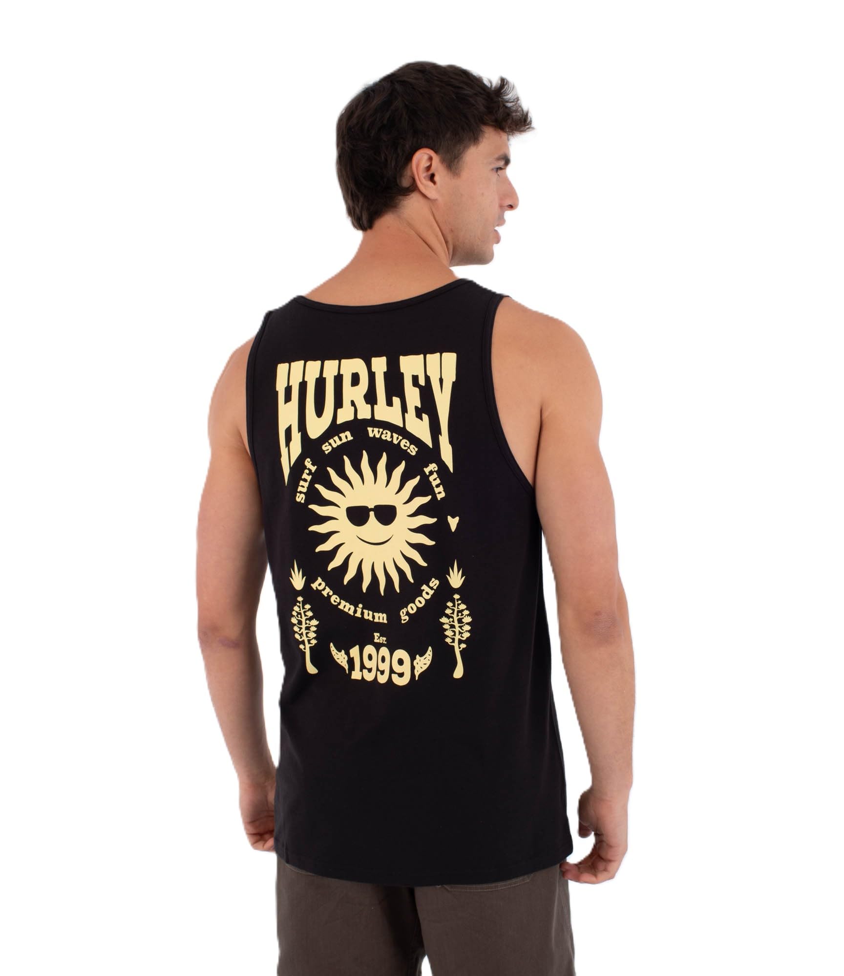 Hurley Mens FOMO Tank T-Shirt, Black, M EU