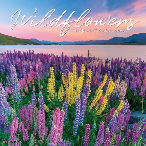 Willow Creek Press, Wildflowers 2026 Wall Calendar, 12'' X 12'', 18-Month Calendar with Stapled Binding