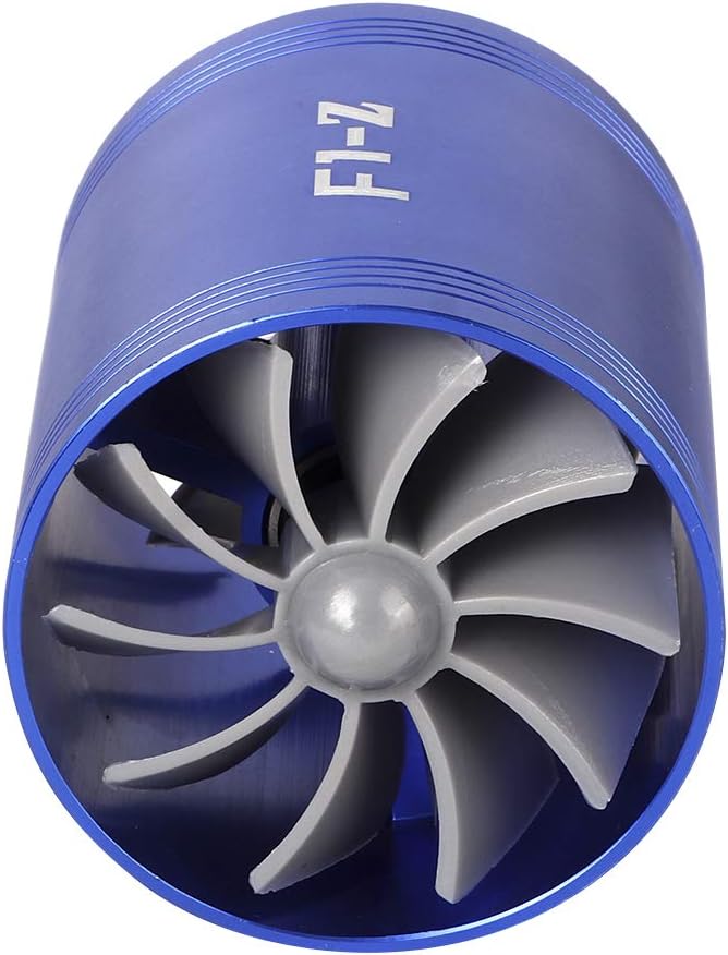 Air Intake Turbo Supercharger Dual Fan Gas Fuel Saver F1Z