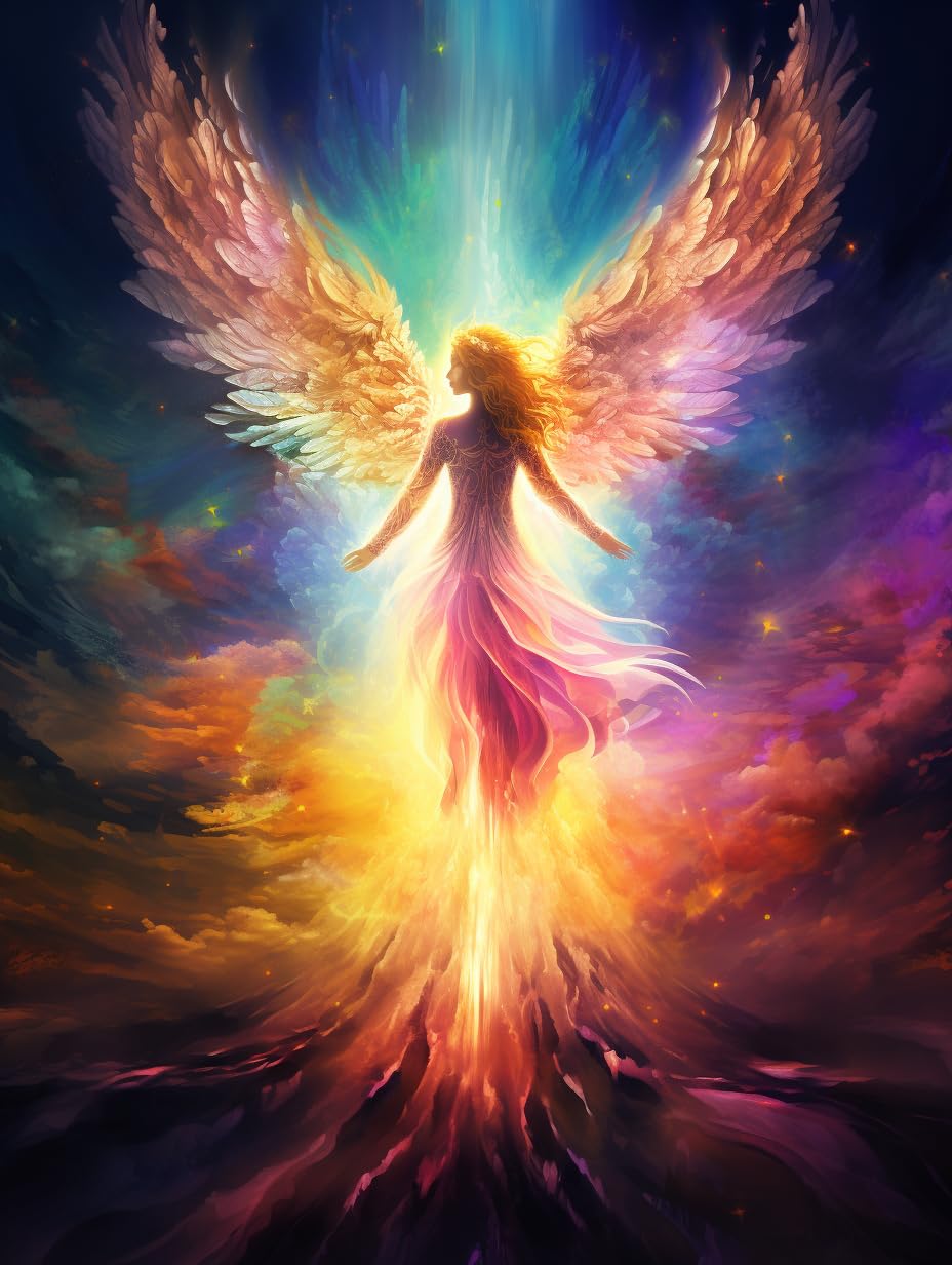 MAVINNE 5D Diamond Painting Angel Kits for Adults, DIY Diamond Art Kits with Full Drill Rhinestone Crystal, Cross Stitch Embroidery Kit, Home Wall Decor, Gift - 30x40 cm B459