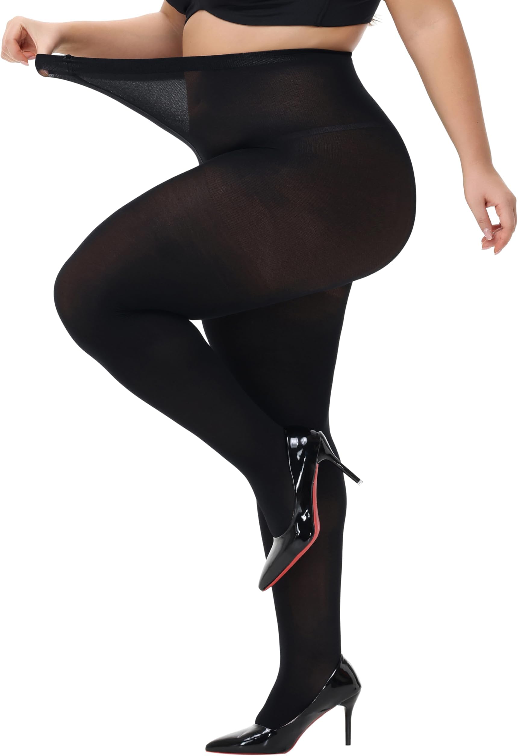 Plus Size Tights for Women Super Soft 80D Semi Opaque Pantyhose Stretchable Women’s Stockings 1XL - 4XL