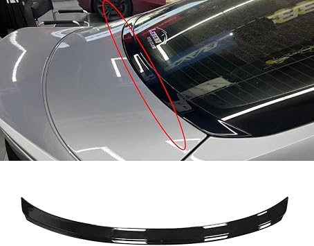 NINTE Rear Window Roof Spoiler Fit for Subaru 2022-2025 BRZ Toyota GR86 Gloss Black V Style Rear Window Deflector Windshield Visor Spoiler Lid