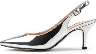 JOY IN LOVE Slingback Kitten Heels for Women Closed Pointed Toe Pumps Dress Shoes