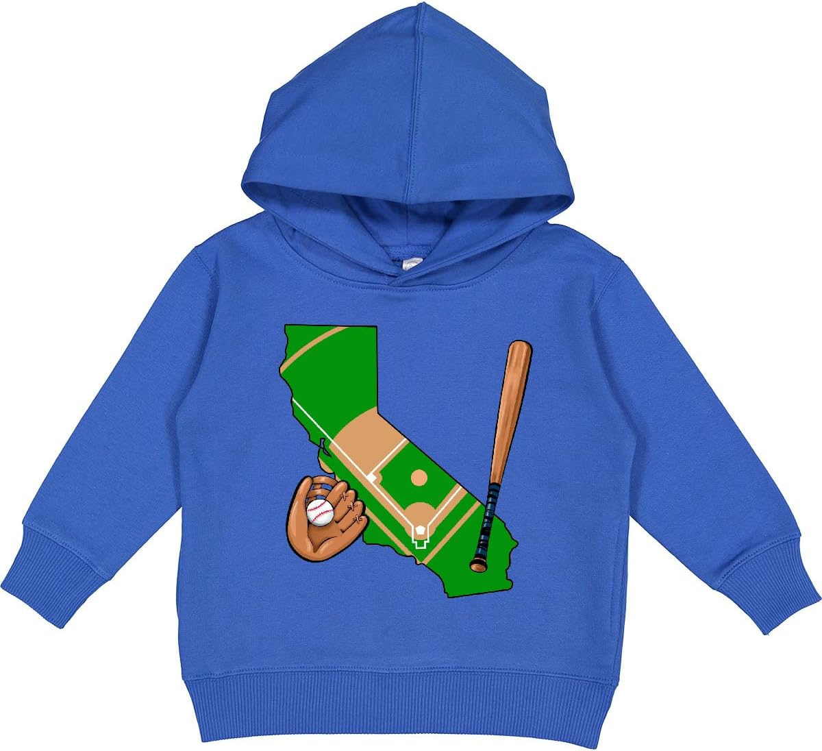 inktastic California Baseball Diamond with Bat and Glove Toddler Hoodie