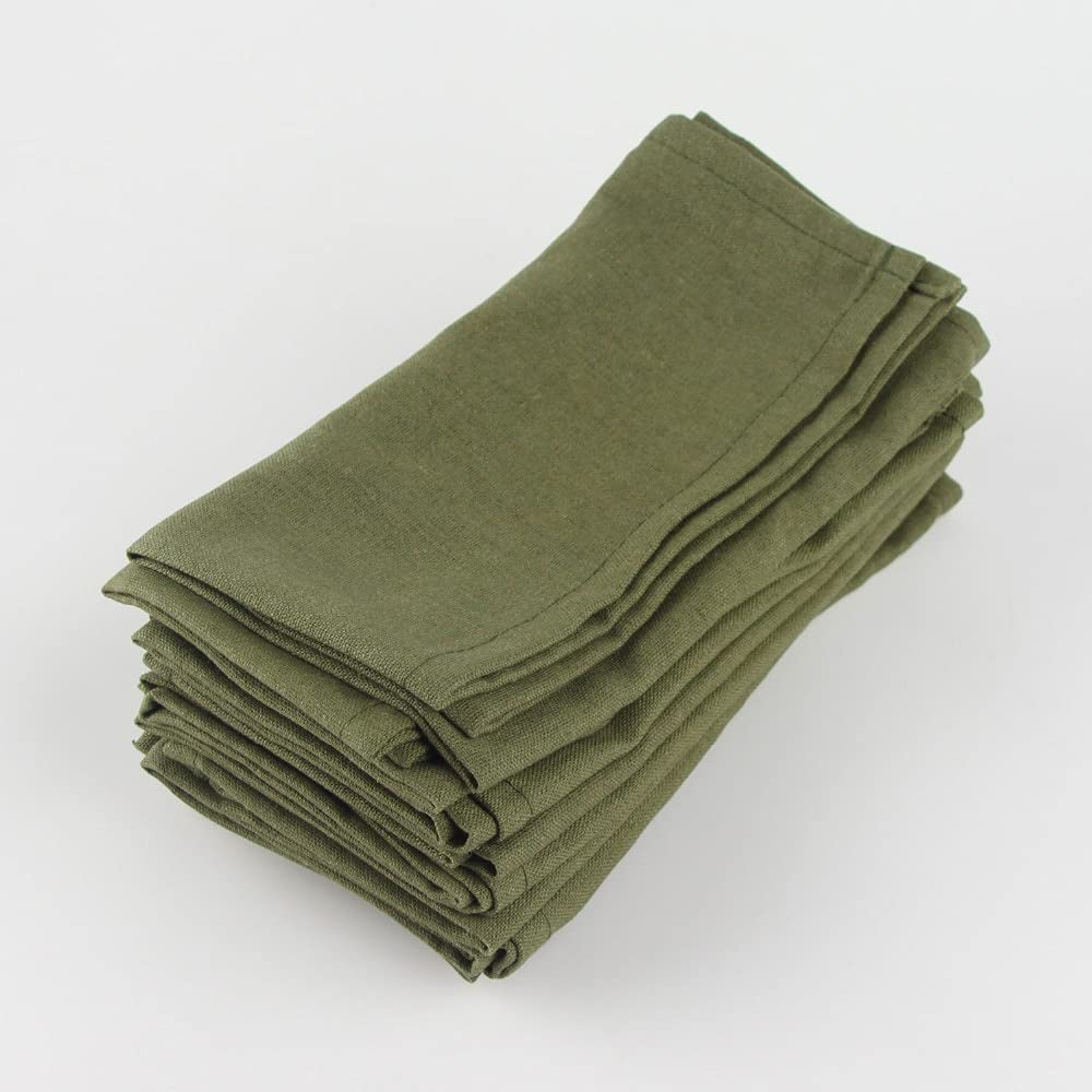 Conception de couleur unie Un ensemble de 12 pièces de serviettes de tissu 40x40 cm Coton et serviettes de lin Platemats Table à manger doux Table à manger Pavé de serviette pour enfants Table à mange