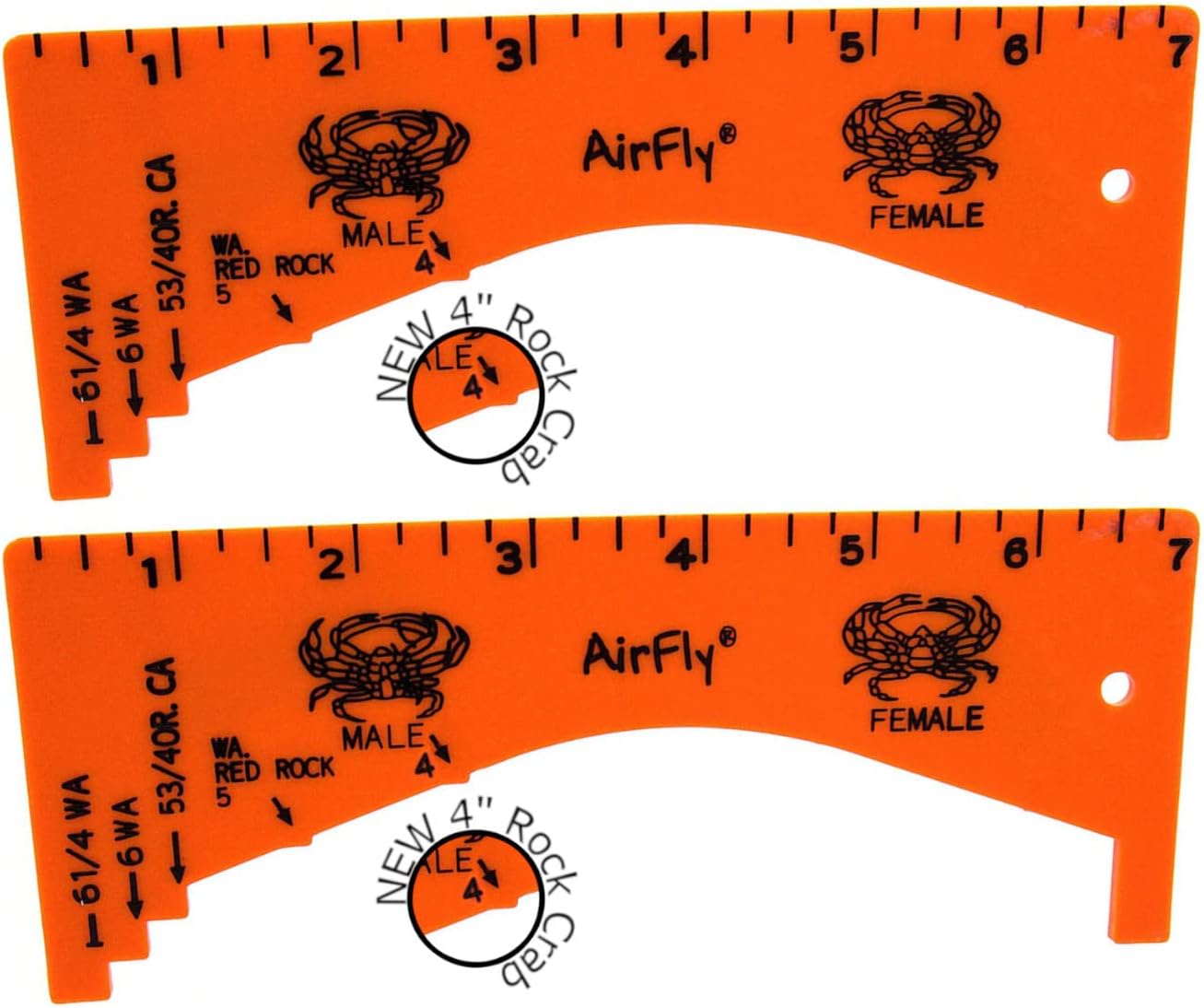 AirFly Crab, Lobster Gauge Measure for Dungeness, Rock Crab, Blue