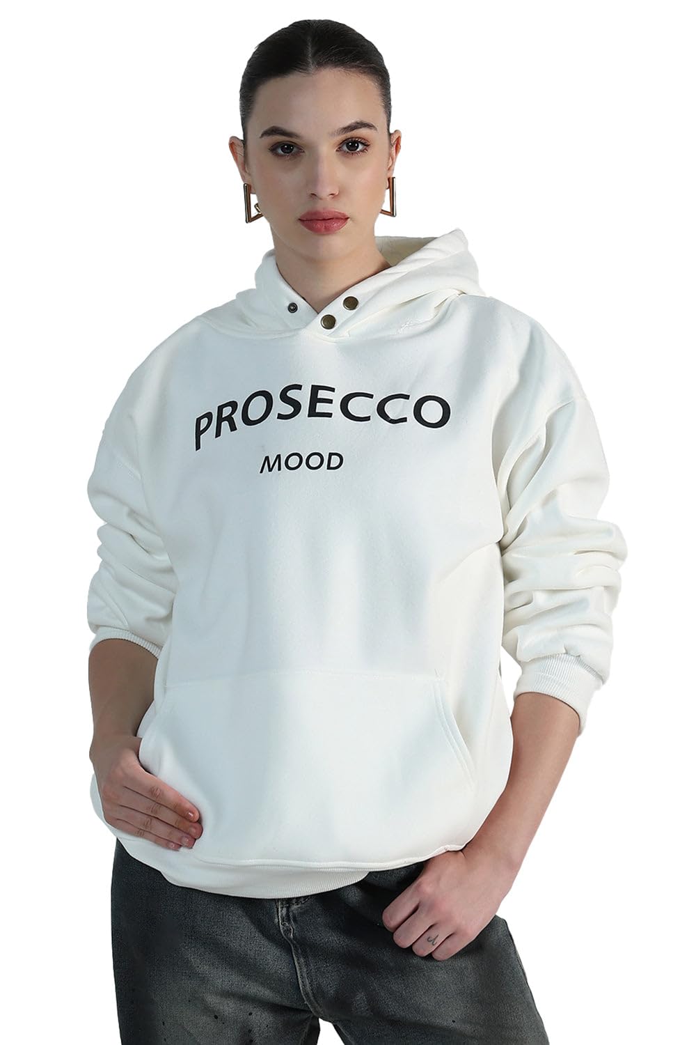 Edition Women's Typography White Oversized Sweatshirt-CHN-3013_White-P-image-35