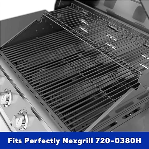 Vista 18 de Uniflasy Rejilla de calentamiento universal para parrilla de 20.6 a 32.08 pulgadas, rejilla superior para parrilla, se adapta a Nexgrill, Dynaglo