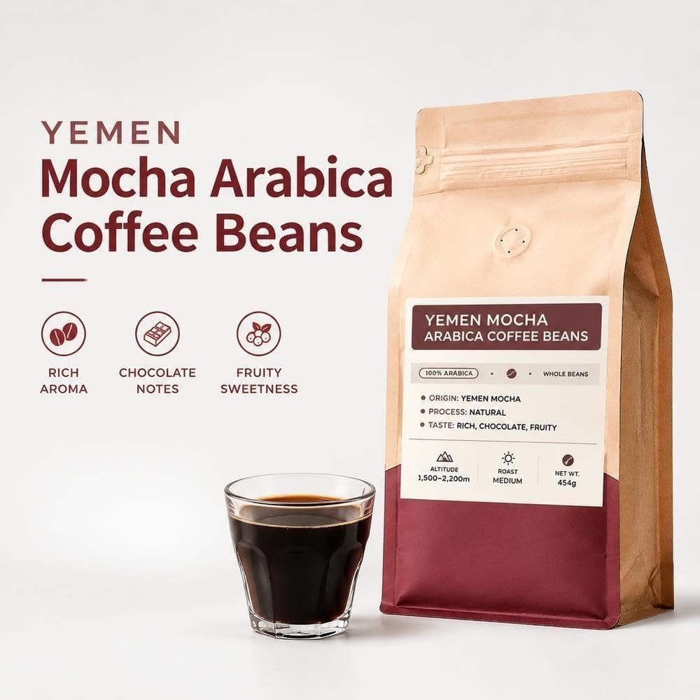 Granos de café Arábica, 454 g de grano entero tostado medio