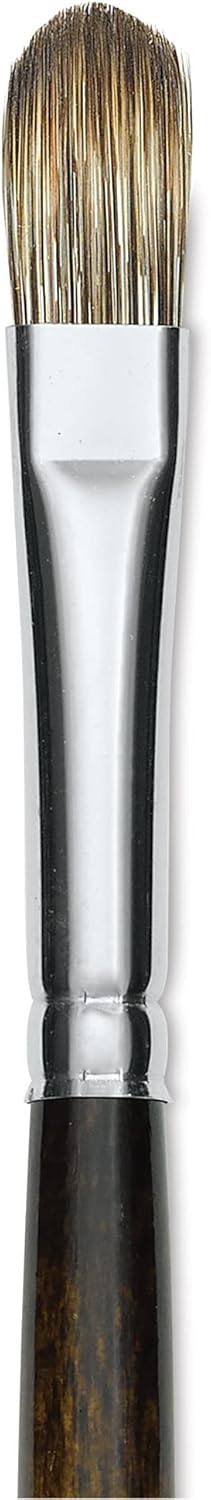 Silver Brush Limited 260312 Monza Filbert Brush for Oil & Acrylics Paintings, Size 12, Long Handle