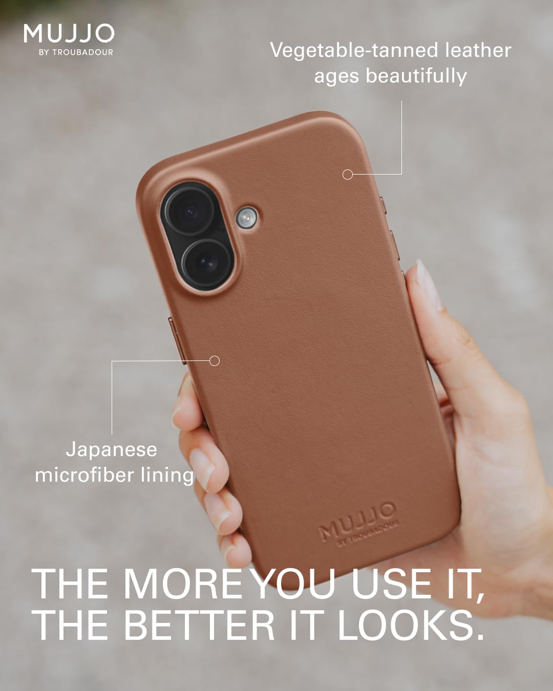 Amazon.co.jp: Mujjo レザーケース iPhone 17対応 – MagSafe対応