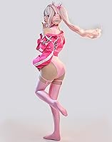 Vista 4 de haikyuu Body de cosplay de Alice para mujer con chaqueta, traje de baño de una pieza con corte de anime, control de abdomen