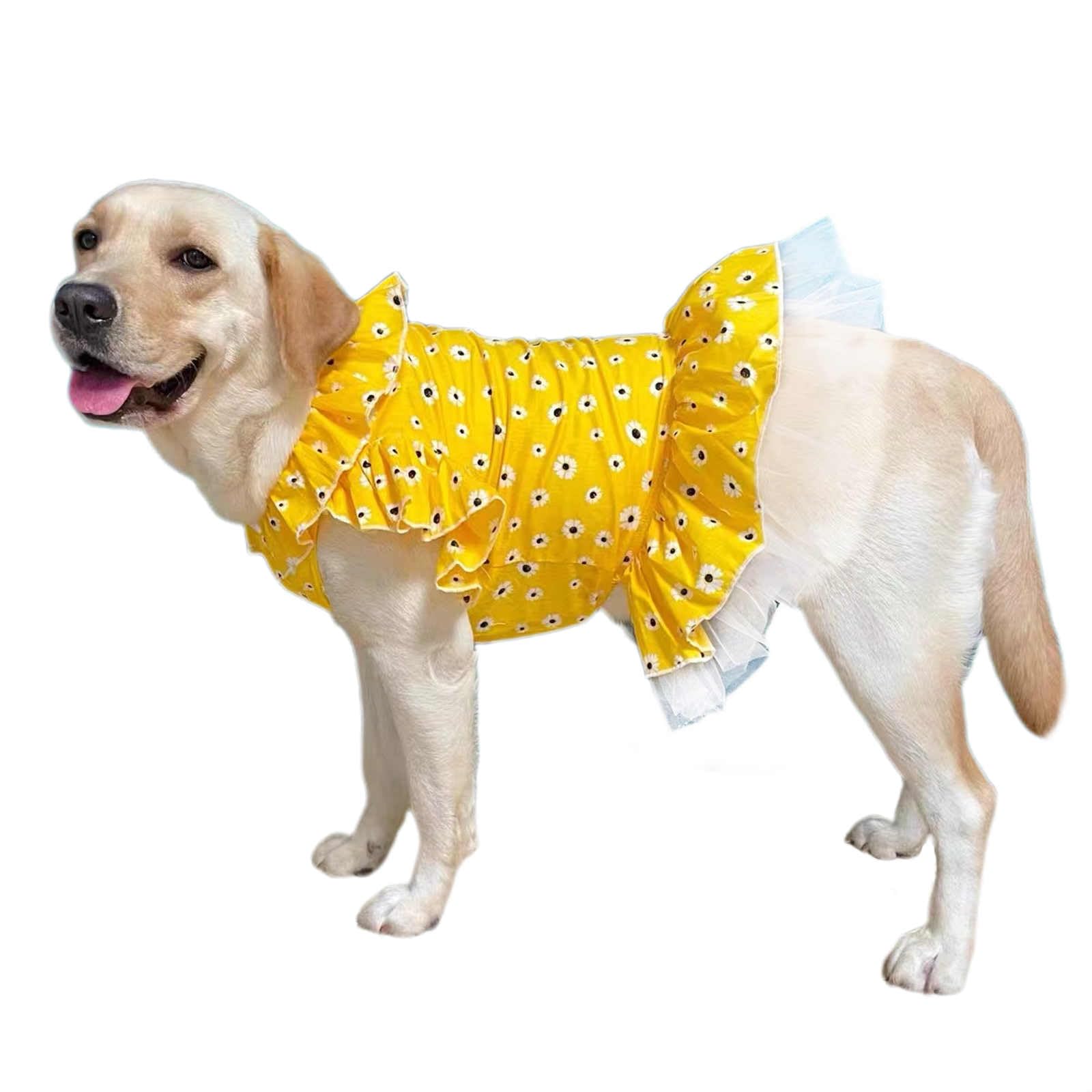 UOSIA Extra Large Dog Dresses Flower Dog Princess Tutu Spring Summer Puppy Clothes Cotton Medium Dog Clothes Girl Dog Costume for Wedding Party Birthday Holiday
