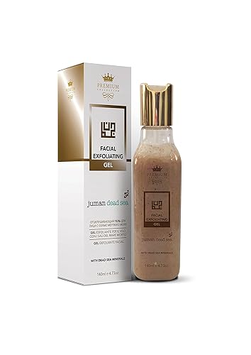 Gel exfoliante facial de sal del mar muerto totalmente natural y auténtico, sin parabenos, no probado en animales, para todo tipo de piel, infundido