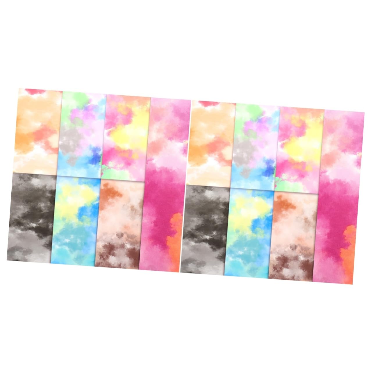 HOMSFOU 2 Sätze Teiliges Tie Dye Heat Transfer Vinyl Langlebige Bügelfolie Für Diy Shirts Vielseitig Verwendbar Für Textilien Sichere Und Praktische Plotterfolie Für Kreative 7 Stück * 2