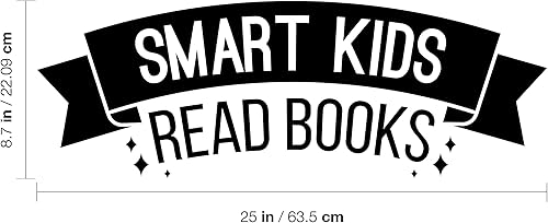 Miniatura 3 de Vinilo decorativo para pared, diseño inteligente para niños, leído libros, 8.7 x 25 pulgadas, optimismo motivacional moderno, cita educativa, hogar,