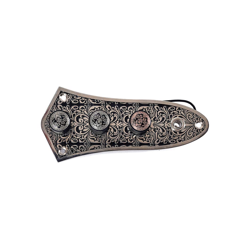 Plaque De Contrôle Pré-câblée Pour Basse Jazz Bass - Style J, Métal Chromé, Pots 500K, Condensateur 0.068µF