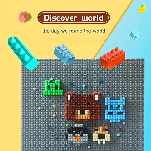 Miniatura 3 de Placas base de bloques de construcción, placas base clásicas, placas base de construcción para ladrillos de construcción, 100% compatibles con las