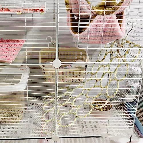 Image of 2 Pack Hanging Rat Rope Net, Bird Swing Toy, Parrot Climbing Ladder Bridge for Small Animal Cage Accessories