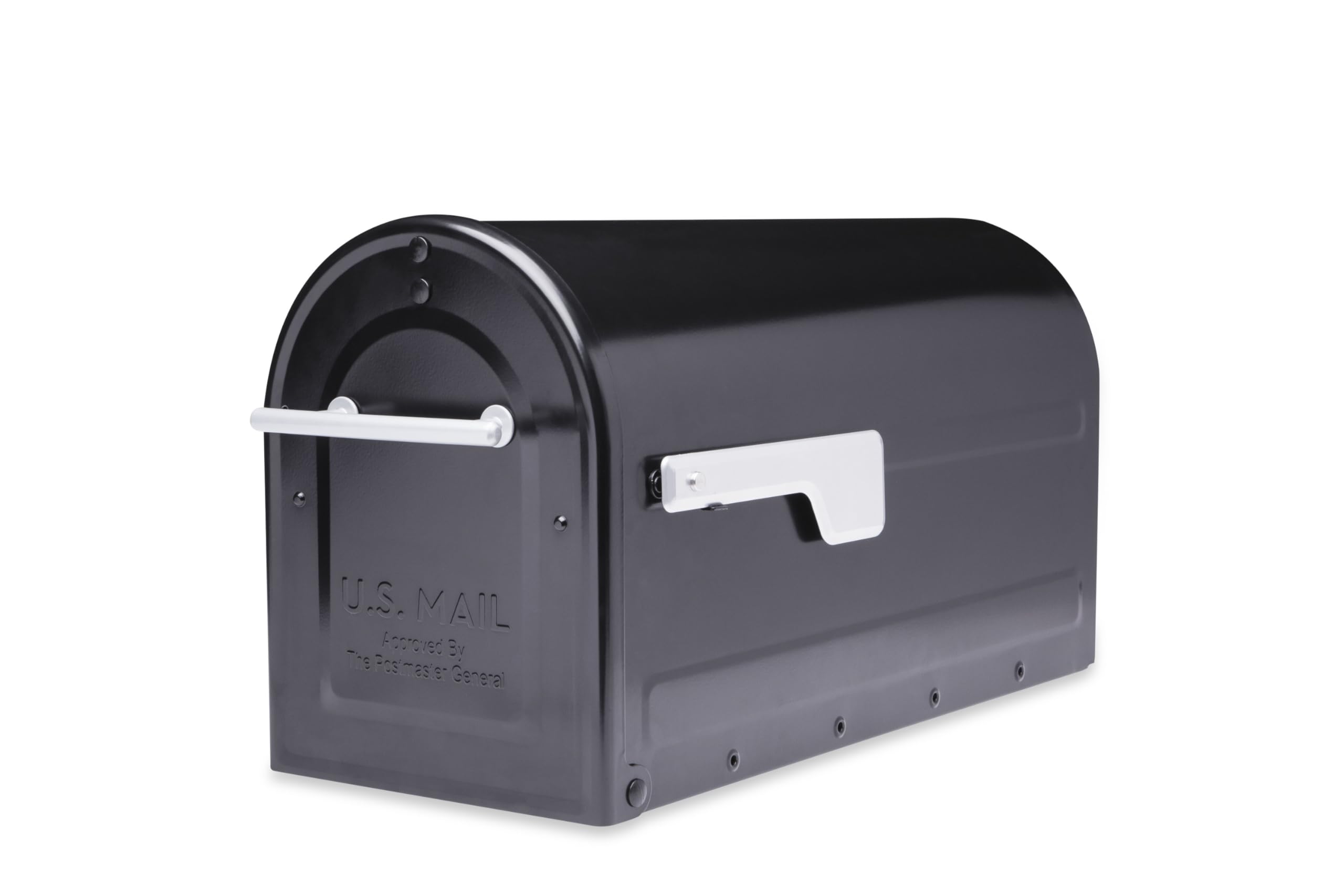 Architectural Mailboxes 7900-7B-SR-10 Boulder Postmount Mailbox, Large, Black