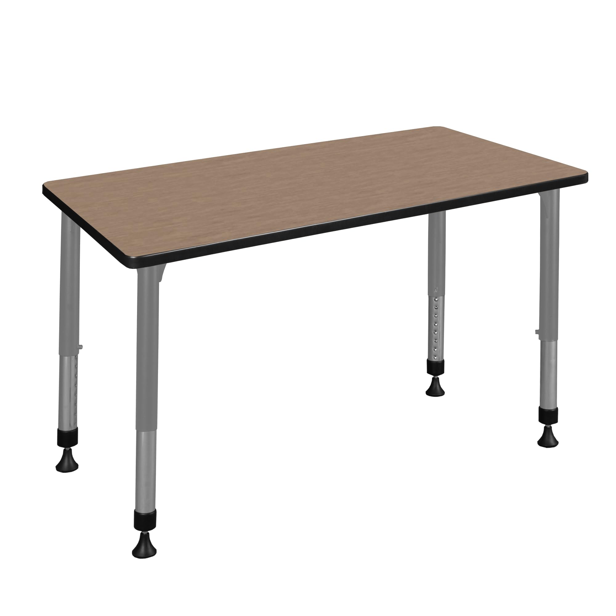 Regency Kee 42 x 24 in. Height Adjustable Classroom Activity Table- Noble Oak Top & Grey Base