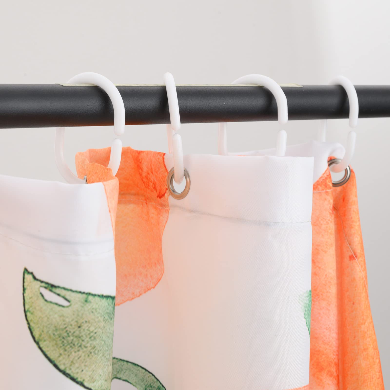 Shower Curtain Hooks, 12 Pcs Premium Shower Curtain Rings for Bathroom Shower Rod Curtain, C-Shaped Sliding Shower Hooks – Unbreakable and Easily