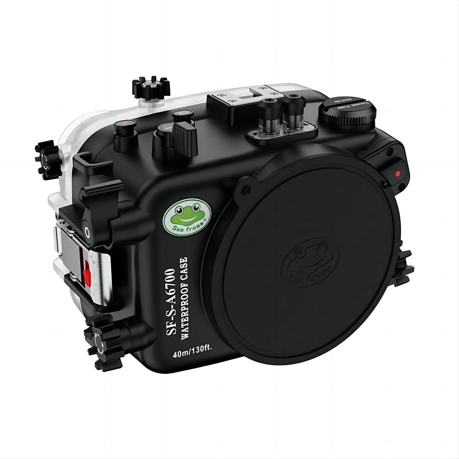 Seafrogs Carcasa Subacuática para Sony A6700 con Puerto De Cúpula Wa005F, [40M/130Ft] Carcasa De Buceo Impermeable para Sony Ilce-6700 con E 18-105 Mm F4, 28-60 Mm F4-5.6
