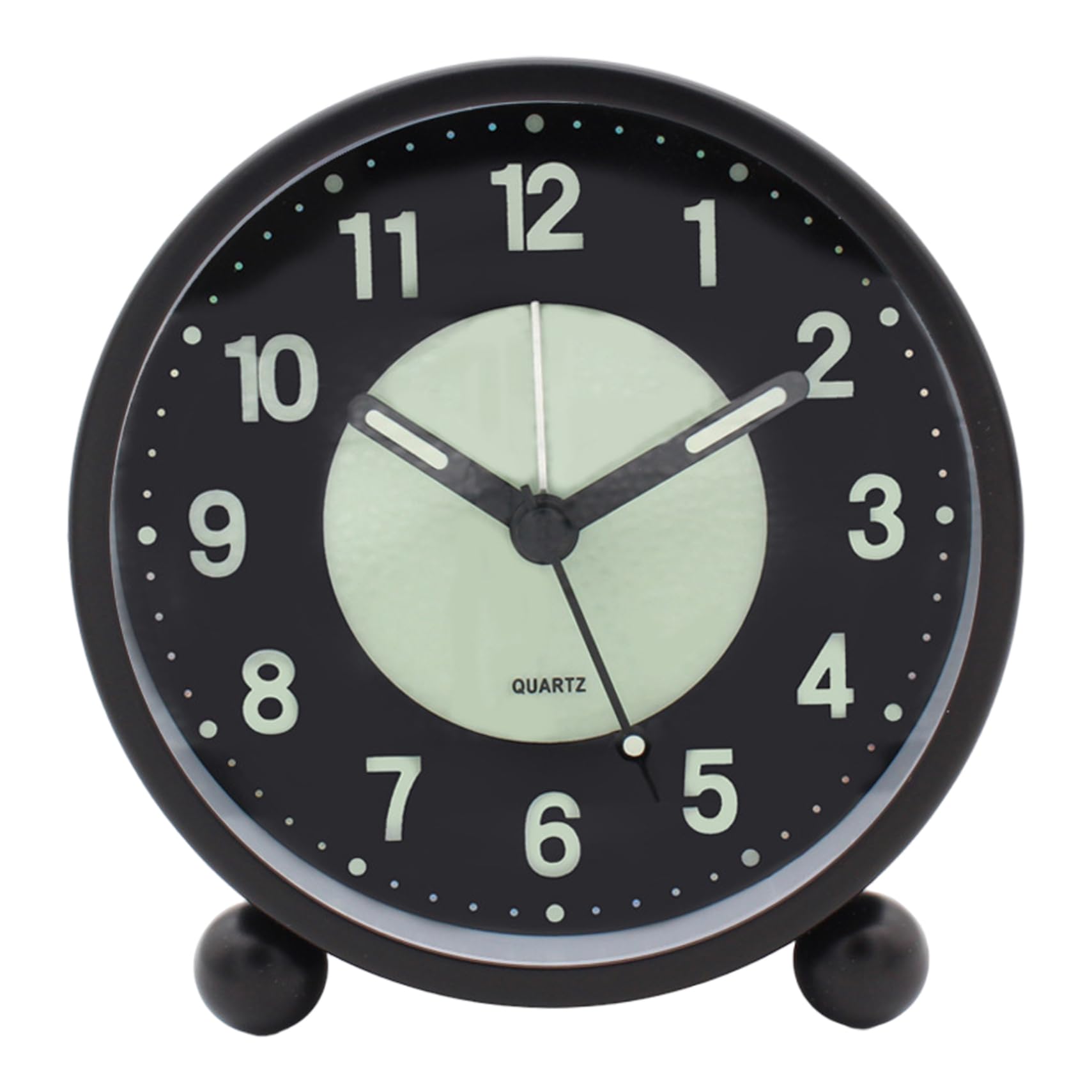 Licsaliwe Silent Alarm Clock - Non Ticking Glow in the Dark Bedside Clock, Luminous Multi-functional for Bedrooms School Home (No Battery)