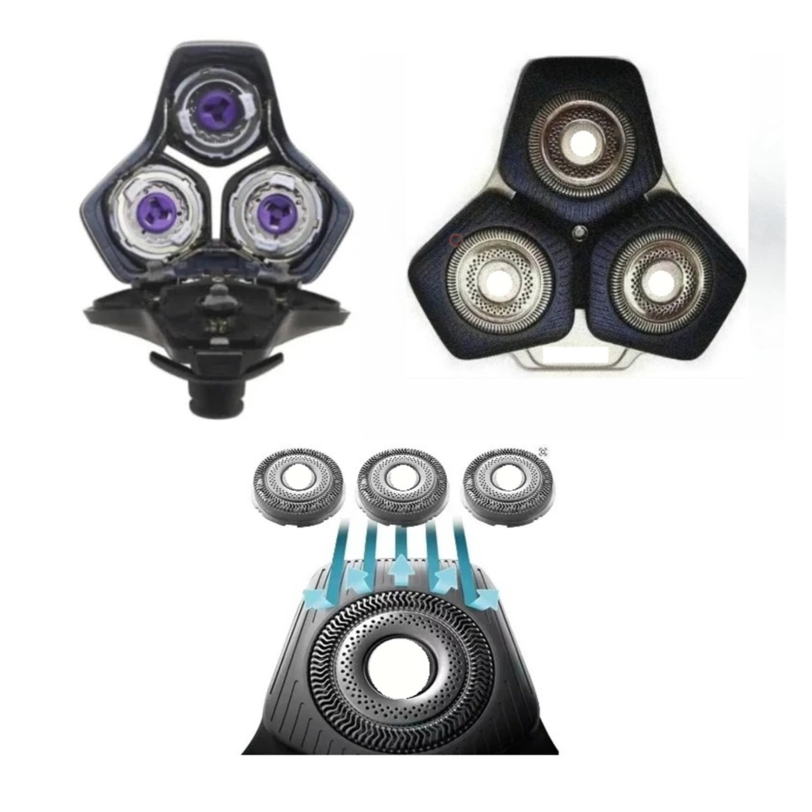 Lame Di Ricambio SH91 Adatte, Compatibile Con Philips, Testina For Rasoio Serie 9000, Compatibile Con Honeycomb, Lama For Rasoio S9031 S9041 S9151(SH91-A-1PCS)