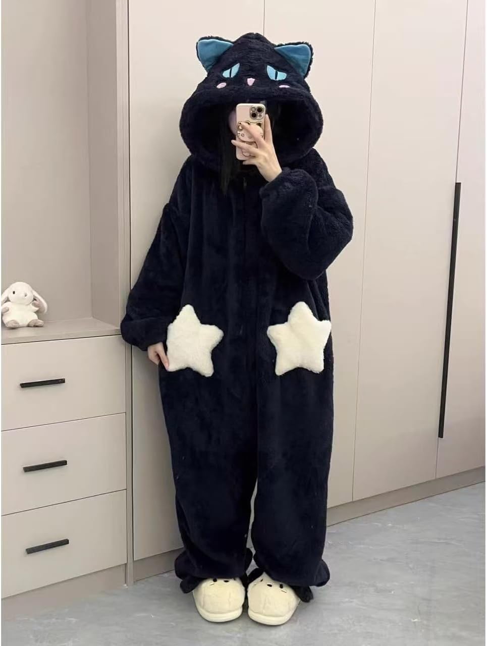 Unisex cute and sexy cartoon capybara and shark coral fleece onesie pajamas and pants. Christmas party robes and loungewear.