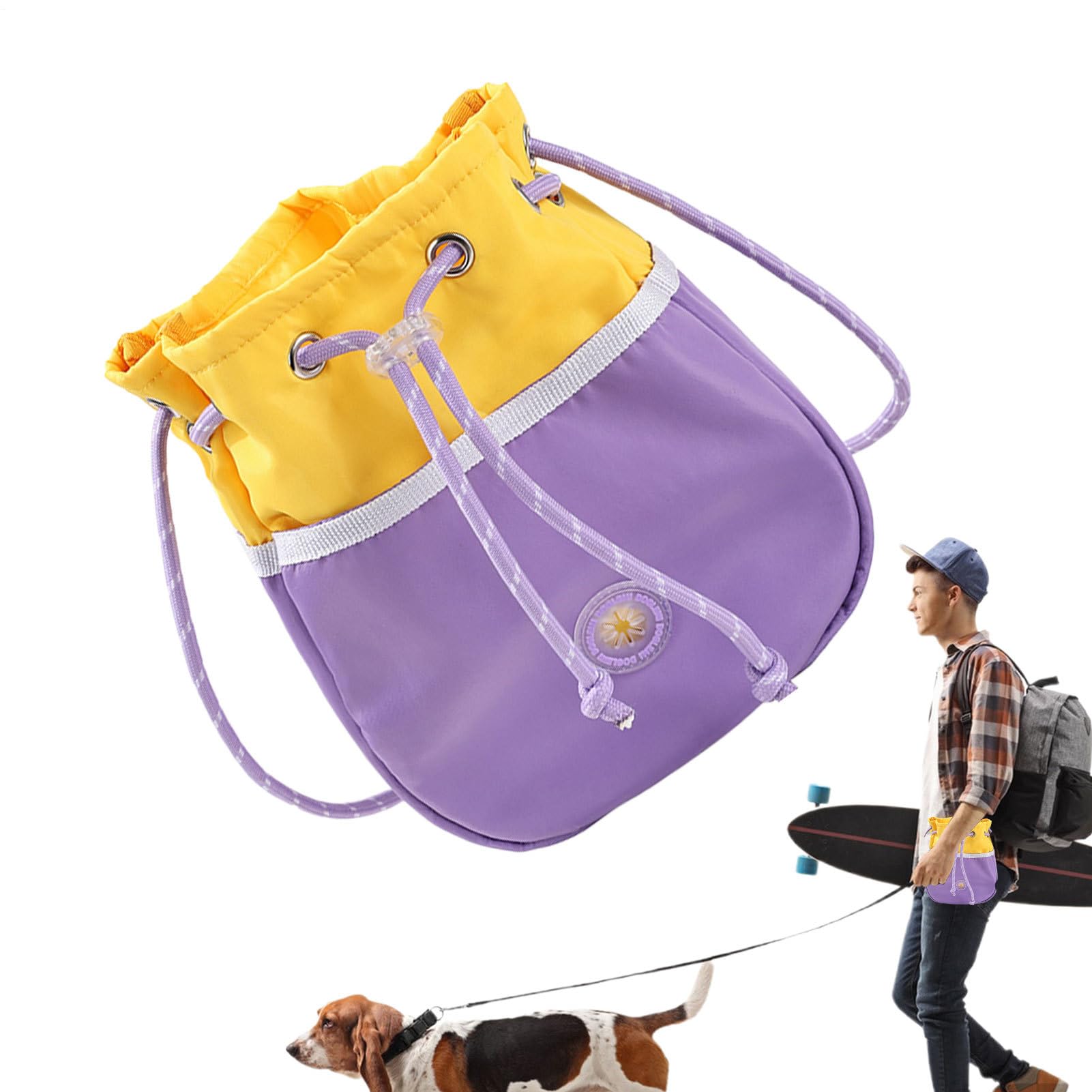 Bolsa de premios para adiestramiento canino impermeable con correa ajustable para hombro