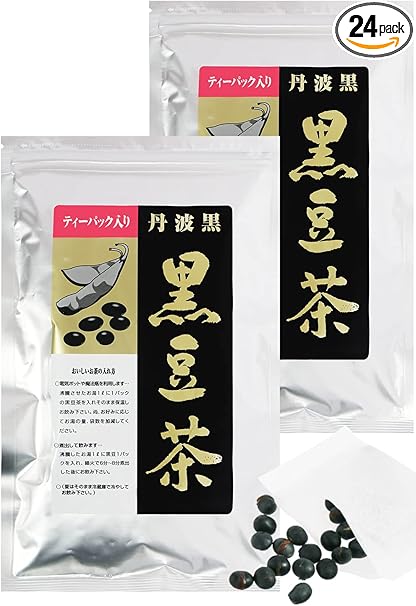 Amazon 水出しok 丹波黒の黒豆茶 ティーバッグ 国産 濁りエグ味のない丸粒タイプ 高級品種だけ使用 ノンカフェイン 10g 12包 2袋 1包たっぷり１ 1 8l分 説明書付き 夜久野物産 ハーブティー 通販