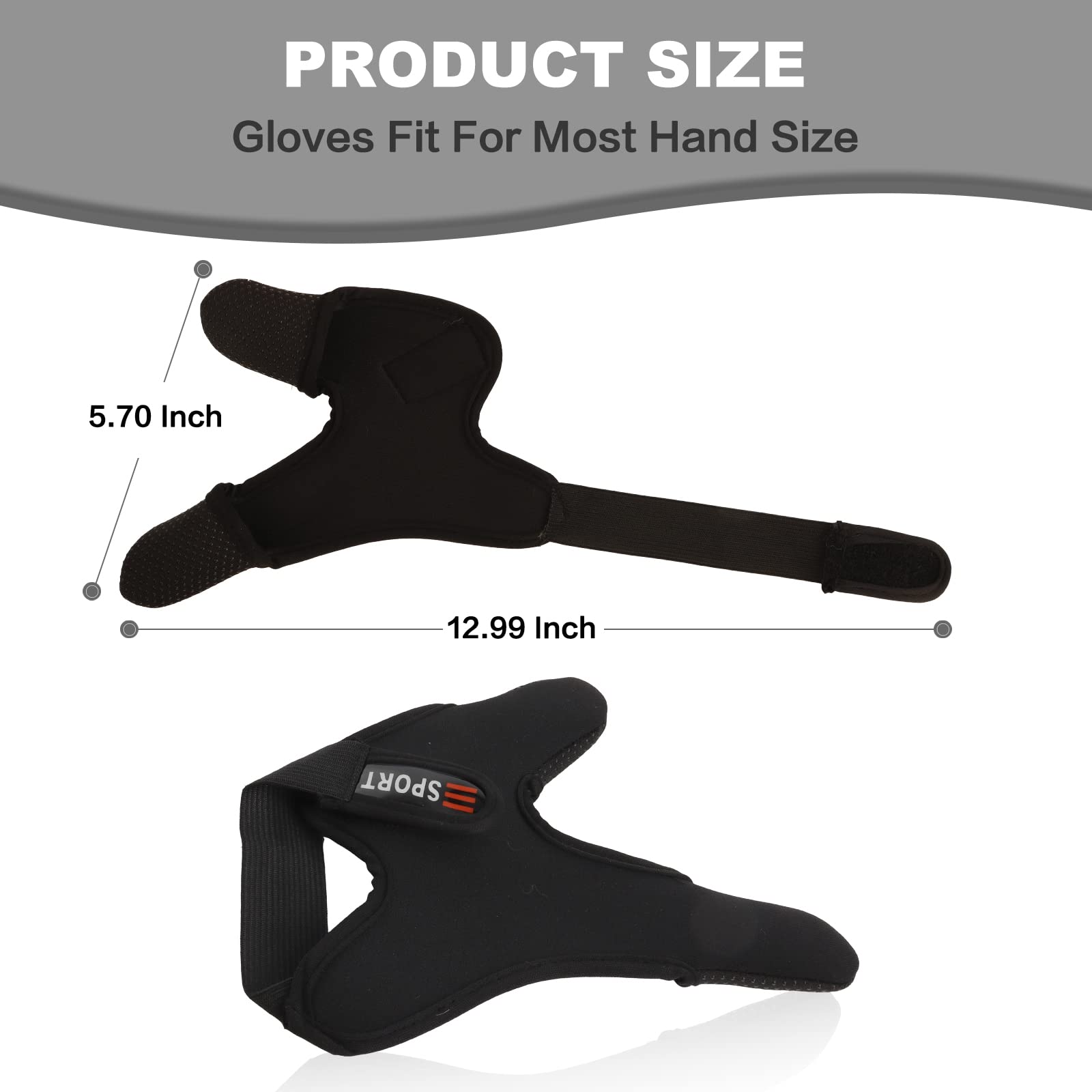 Double-Finger Gloves, 3 Pack Anti-Slip Fishing Glove, Professional Finger Gloves Protector Unisex Elastic Band Glove for Outdoor Fishing