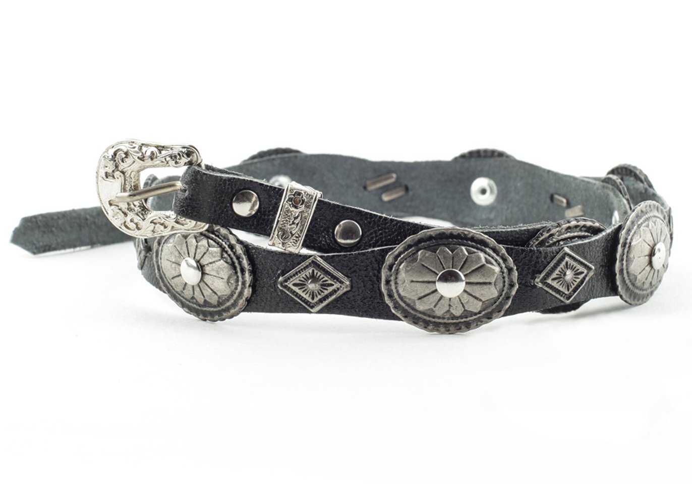 3 Pièces Bandeau Chapeau Cowboy Cuir PU Perlé Cowboy Chapeau Bandes