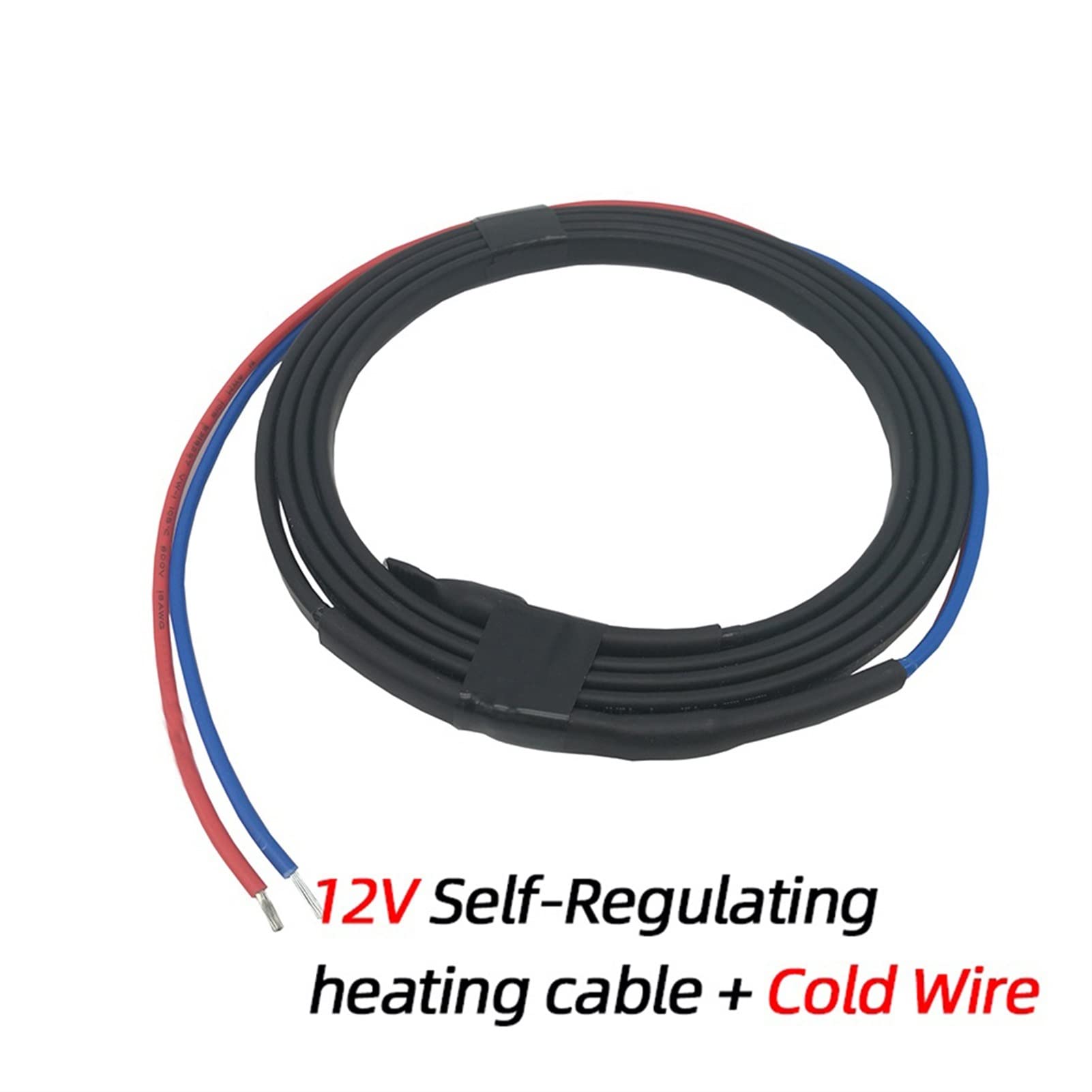 IBOWZ Cable Electronica, Cable Calefactor autorregulable de 12 V, conexión por Cable frío, se Puede Utilizar un Cable de Tierra Calefactor PTC de bajo Voltaje con Aislamiento de PE