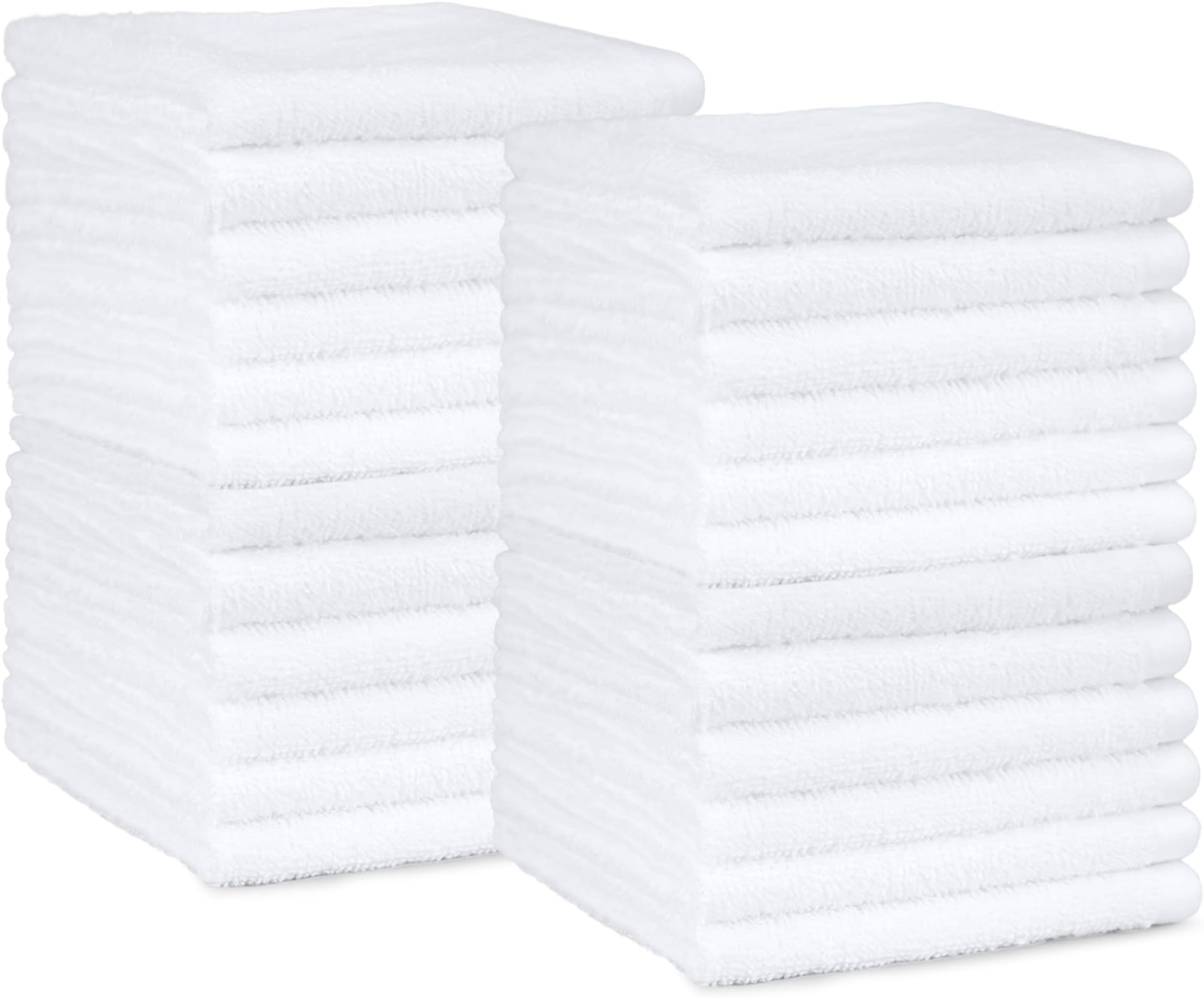 amazon basics Cotton Face Towel - 448 GSM - Pack of 24, White