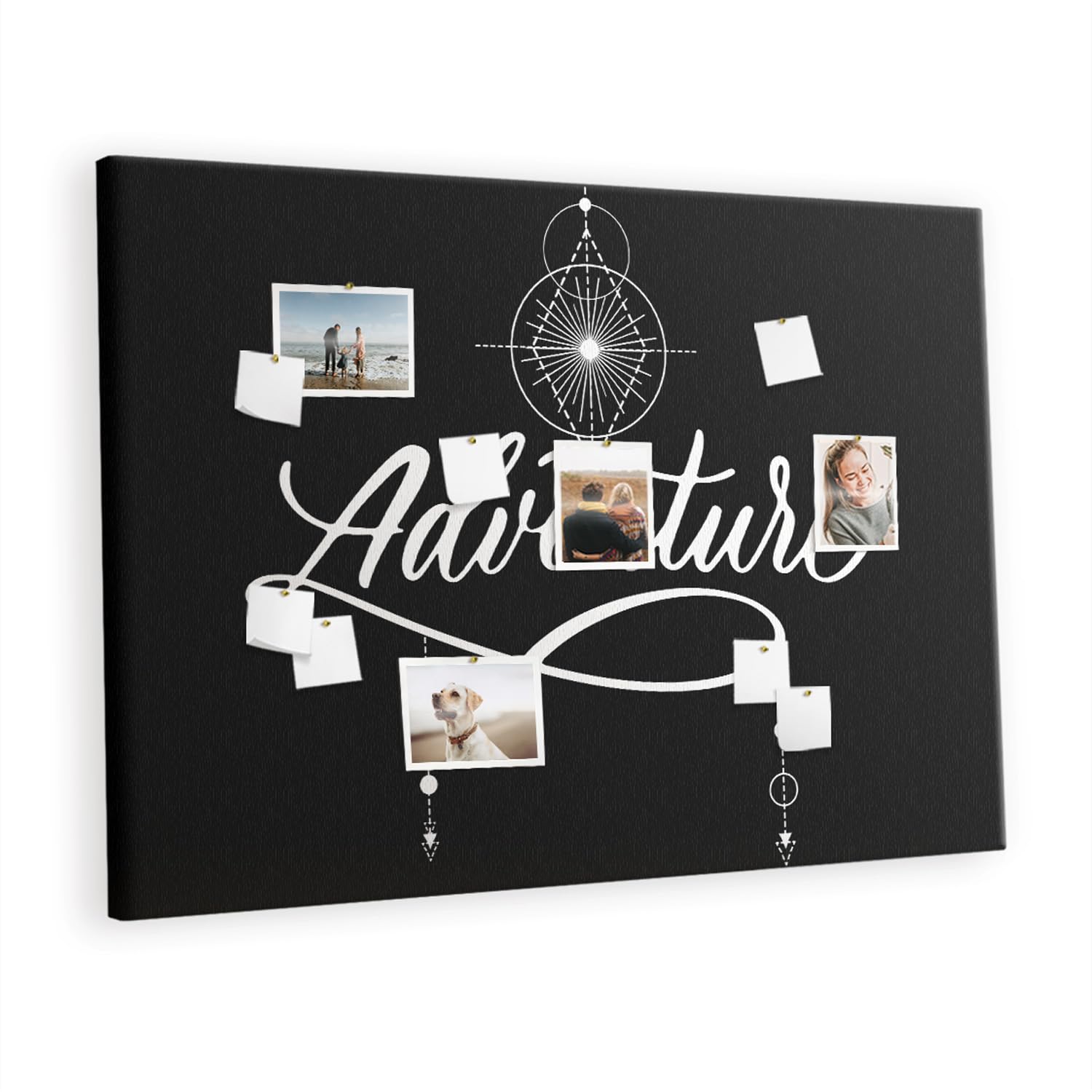 Tableau mural horizontal liège 140x100 cm coloré Aventure pour notes